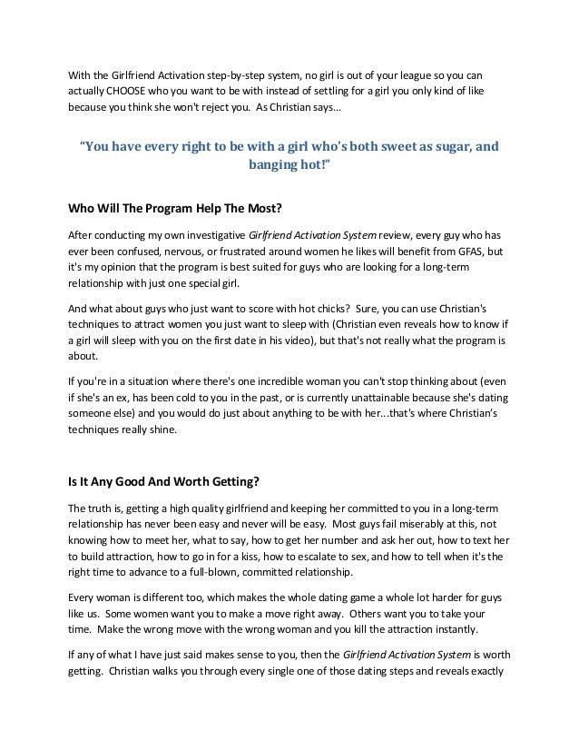 The Girlfriend Activation System Pdf